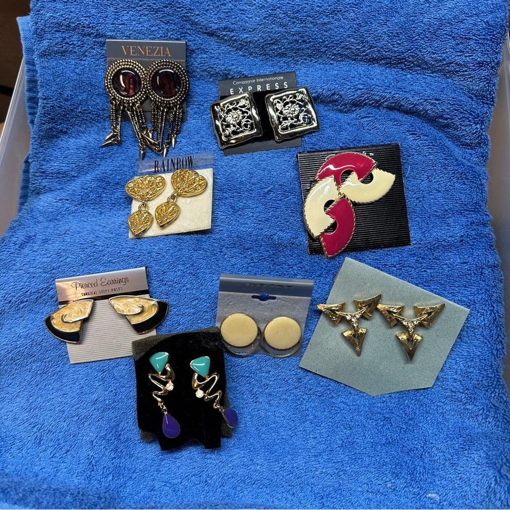 Venezia Gold and Black Earrings